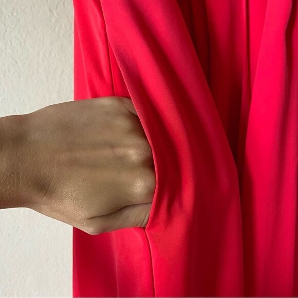 Ted Baker Leaanah Maxi Coral Dress Tank Sleeveless Wrap Size 4 - Picture 10 of 14